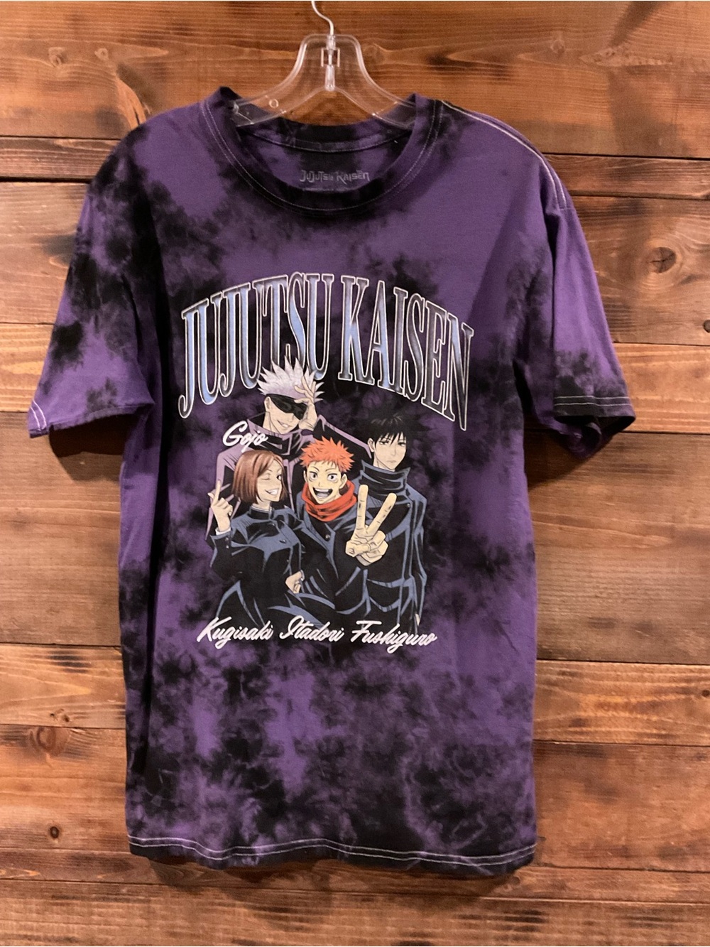 Jujutsu Kaisen Tie-Dye Graphic Tee - Purple & Black Crunchyroll size Medium